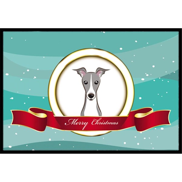 Carolines Treasures Italian Greyhound Merry Christmas Indoor and Outdoor Mat- 18 x 27 in. BB1546MAT - main